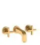 AXOR-HG-AXOR-Citterio-3-Loch-Waschtischarmatur-Unterputz-fuer-Wandmontage-mit-Auslauf-162-mm-Kreuzgriffen-und-Rosetten-Brushed-Brass-39313950 gallery number 1
